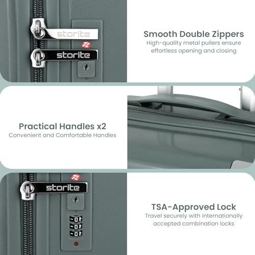 Image of Storite 74Cms | 28 Inch Polypropylene Hard Side Cabin Trolley Luggage with 360 Spinner Wheels & TSA Lock Lightweight Travel Suitcase for Men & Women - Quartz Grey