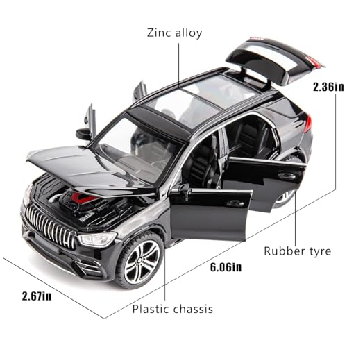 Image of 1:32 Mer-cedes AMG GLE63 S Scale Model Car - Exclusive Alloy Metal Pull Back Die Cast Car Toy with Openable Doors, Light & Music - Best Gifts for Kids【Colors as Per Stock】