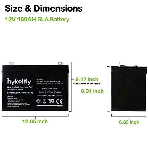 Weize 12V 100Ah Deep Cycle Agm Battery, Rechargeable Sla Battery For Solar Wind Rv Marine Camping Ups Wheelchair Trolling Motor #TOP2