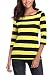 FENSACE Womens 3/4 Sleeve Round Neck Casual Tee Where's Wally(X-Large, Yellow-Black)