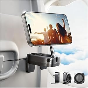 LISEN for Magsafe Airplane Phone Holder Travel Essentials, Universal Handsfree Airplane Accessories Travel Must Haves Plane Phone Mount Travel Accessories for Flying Gifts fits iPhone 15 14 13 12 S24