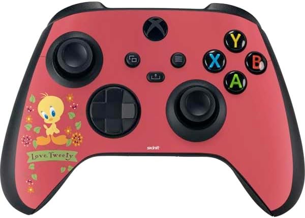Skinit Decal Gaming Skin Compatible with Xbox Series X Bundle - Officially Licensed Looney Tunes Tweety Embroidered Design