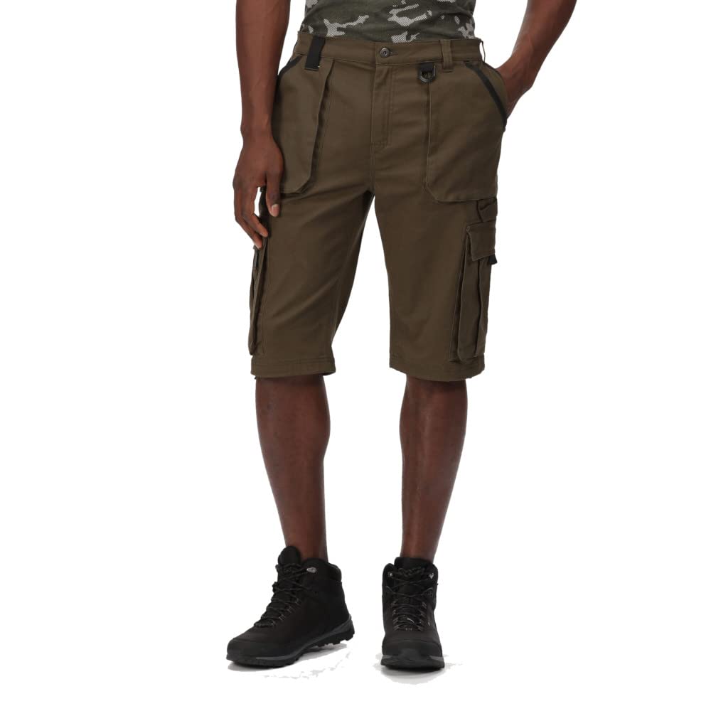 Regatta Men's Green Utility Reinforced -Pocket Work Shorts in Size 36, Sports Direct