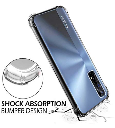 Image of Soft Flexible Silicone Back Cover Realme Narzo 20, Transparent Case + Screen Guard