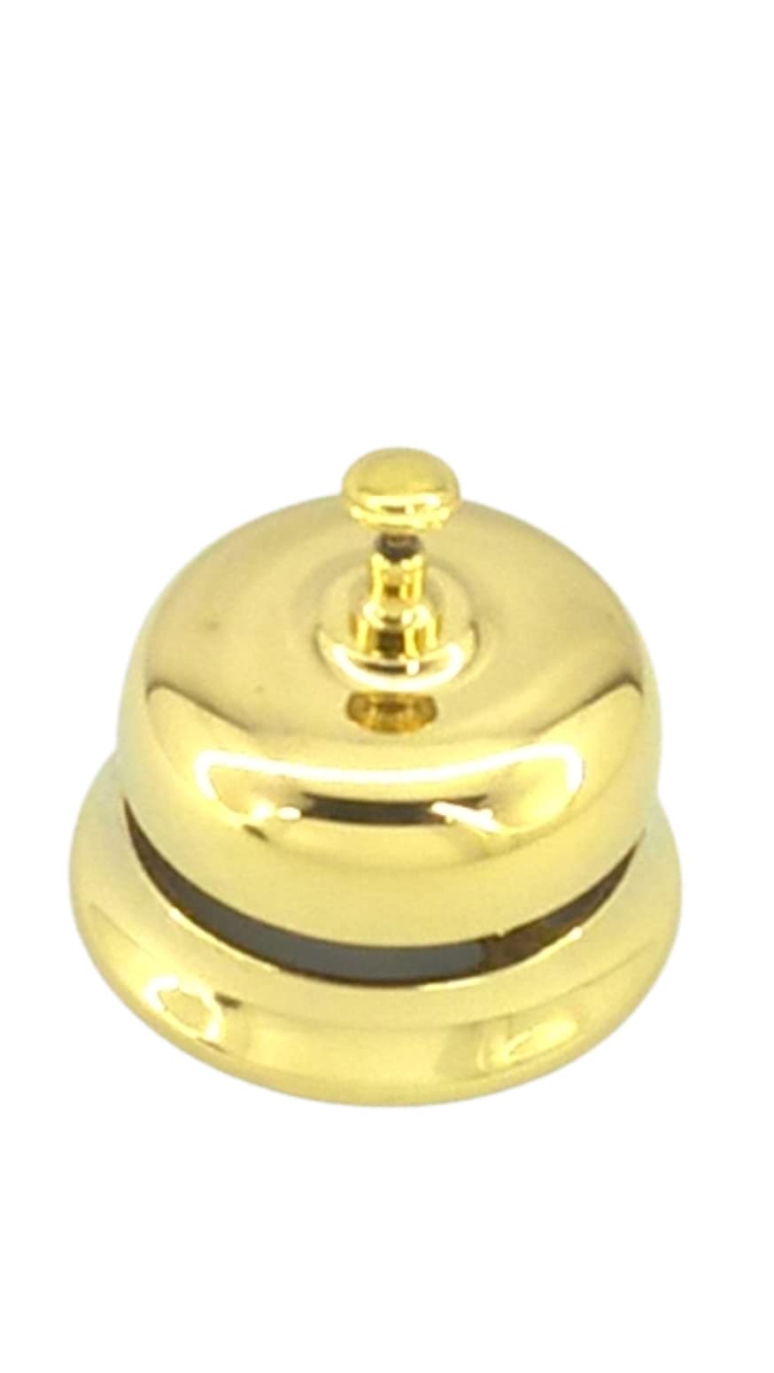 Campanello Da Ricevimento In Ottone Lucido – Design Classico Artigianale, Made In Italy, Perfetto Per Hotel E Reception Eleganti