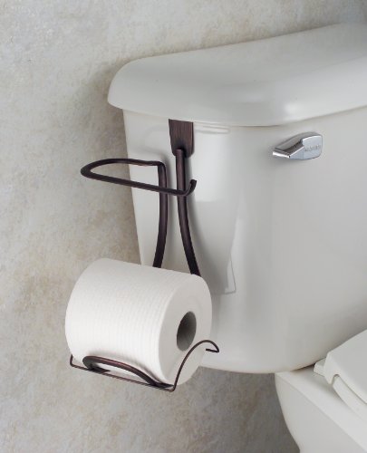 image for InterDesign iDesign Axis Metal Toilet Paper Holder, Over the Tank Tiss