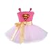 Tutu Dreams Handmade Superhero Tutu Dress For Girls Birthday Party Costume (Small(1-2years), Pink)