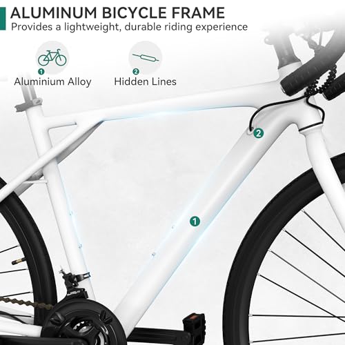 YITAHOME 700C Road Bike, 21 Speed Commuter Bicycle for Men