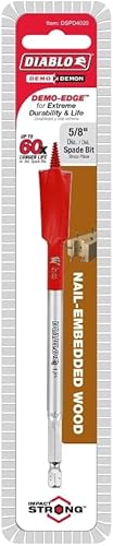 Miniatura 2 de Diablo DSPD4020 - Broca de pala Demo Demon para madera incrustada en clavos (58" x 6")