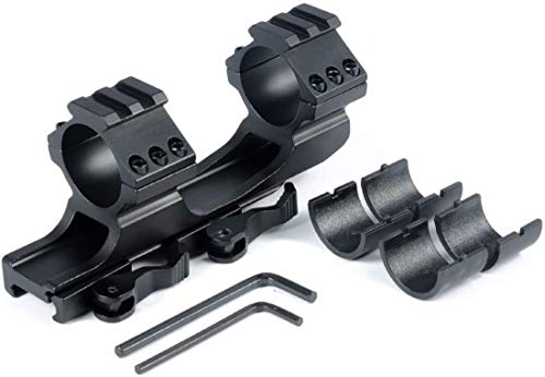 Green Blob Outdoors New QD Locking 30mm w 1 inch Inserts Scope Mount Dual Cantilever Flat Top Rifle Scope Picatiiny Rail Tactical for Burris, Vortex, Leupold and Other Scope Brands