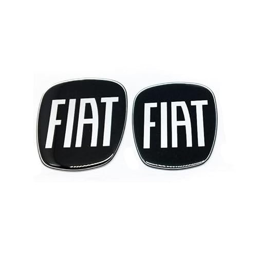 Kit 2 Adesivos Emblema Fiat Preto Black Punto 2007 Até 2017