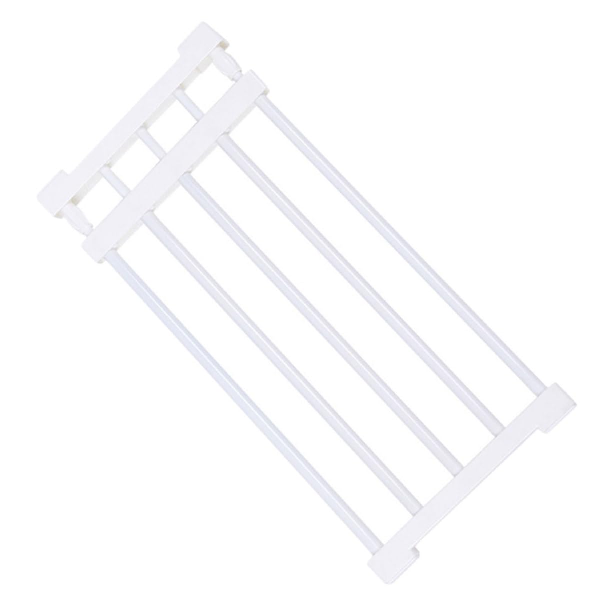 ABOOFAN Expandable Tension Rod Shelf Closet Wardrobe Divider for Laundry Room Plastic Material Organizer