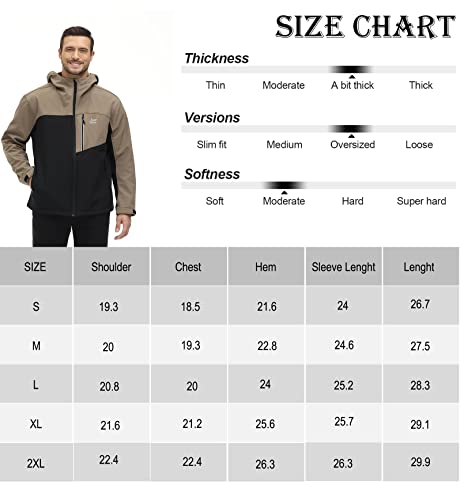 Lushenuni Men's Soft Shell Jacket Fleece Lined Warm Lightweight Hooded Windbreaker Winter Water-Resistant Jacket (Navy,Xl) #TOP6