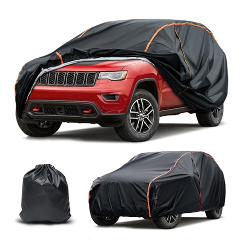 LJKryptovolaris Car Cover Compatible with Jeep Grand Cherokee,Waterproof All-Weather Protection,Spunlace Cotton PEVA Cover with Zipper Door by LJKryptovolaris - Used condition - US$50.30