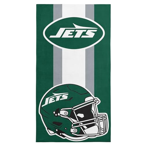 Image of Northwest NFL New York Jets Unisex-Adult Beach Towel, 30 inch x 60 inch, Zone Read
