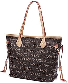 CORALDAISY Women's Totes,Handbag Laptop Tote Bag Large Faux Leather Designer Shoulder Bags Ladies Tote Bags with Zip Handbags for School Work Travel
