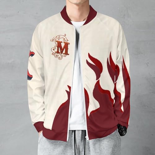 Thin Standing Collar Zip Jacket Men's Street Hip Hop Clothing Letter Jacket4