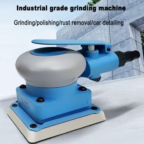 Lijadora neumática, máquina pulidora de papel de lija de 75 x 100, 12000 RPM, entrada de aire de 1/4 pulgadas, consumo de aire de 0.43 l/min para moler, pulir, encerar, sellar