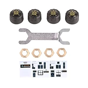 Tbest Bluetooth Reifendruckkontrollsystem mit 4 Sensoren