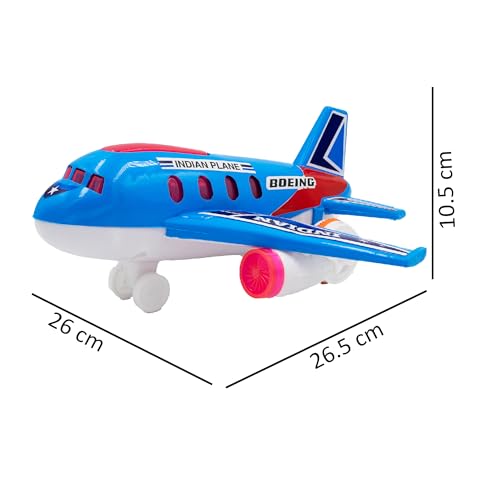 Image of ToyBharat Indian Plane - Friction-Powered Multicolour Toy for Kids 1-6 Years, Realistic, Safe & Battery-Free