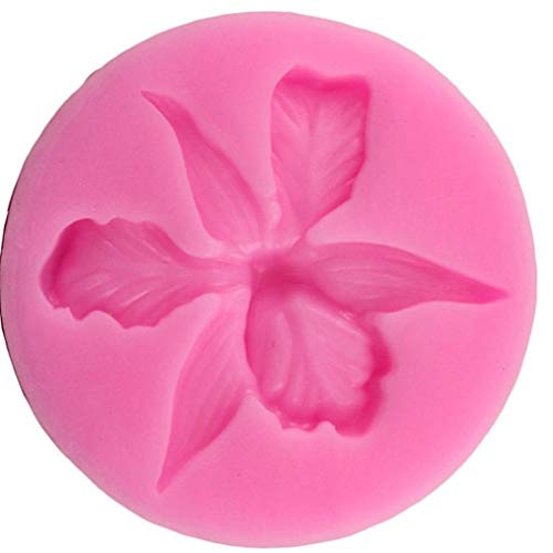 TOSSPER Orchidée Moule en Silicone, Argile Moules Petit Gâteau Fondant Décoration De Gâteau Au Chocolat Outils Bonbons Gumpaste Moule
