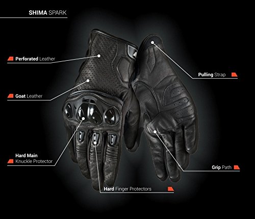 SHIMA SPARK, Estivi Ventilato Protettivo in Pelle