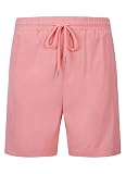 SPKPKEY Męski hawajski zestaw koszul i szortów, regularny krój, krótki rękaw, strój plażowy z kapeluszem typu bucket hat S-XXL, Czarny/różowy flaming, S