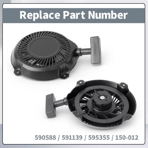 Conjunto de arranque por retroceso 590588 compatible con Briggs & Stratton serie 900 205cc 9.00 torque bruto, repuesto 591139 595355 150-012 miniatura 2