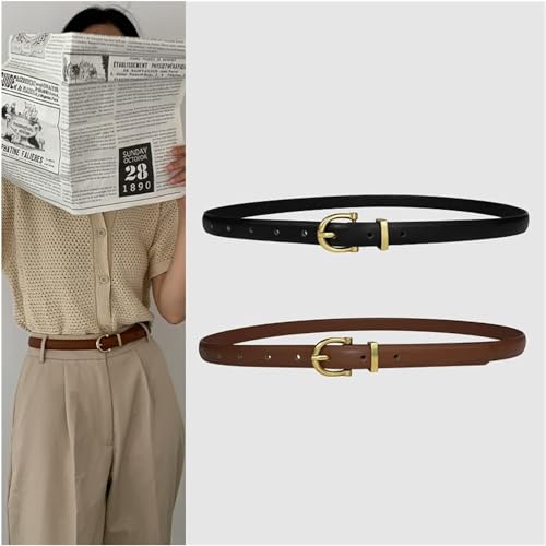 Skinny Belts, Fashion Ladies Belt Adjustable Leather Thin Alloy Pin Buckle Decorative Waist Belts4
