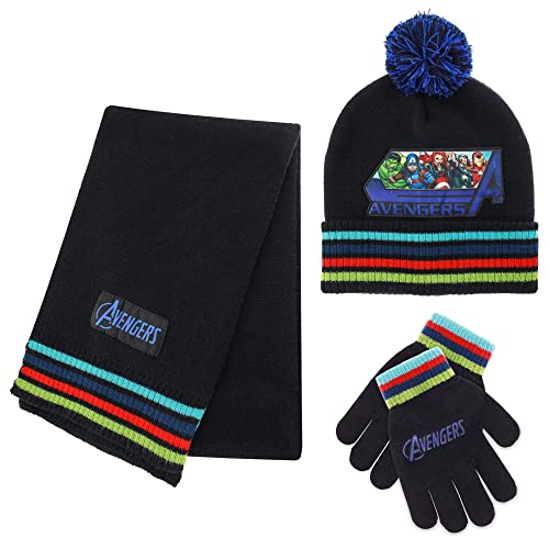 Écharpe et gants de neige Marvel Avengers pour enfants lot de 3 pièces chaudes