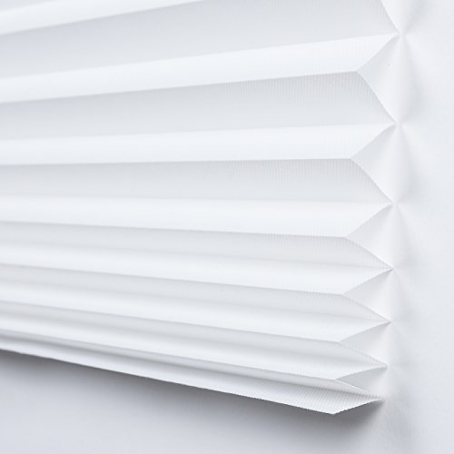 6 Pack Cordless Pleated Light Filtering Fabric Shade Temporary Window Blinds For Home, White, 48" X 72" #TOP1