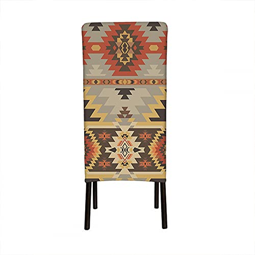 Moslion Navajo Geometric Pattern Chair Covers American Southwest Native Style Aztec Indian Style Bohemian Chairs Protector Covers Seat Slipcover For Dining Room Party Wedding Ceremony thumb #2