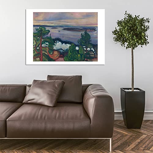 Poster Edvard Munch Train Smoke grand format mat pour sublimer un salon moderne - 5