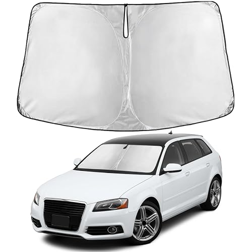 Image of EcoNour Windshield Sunshade Compatible for Audi A3 2006-2011 2012 2013, Sun Visor for Front Windshield & Window Sun Shade Cover, UV Heat Blocker & Protector, Car Accessories