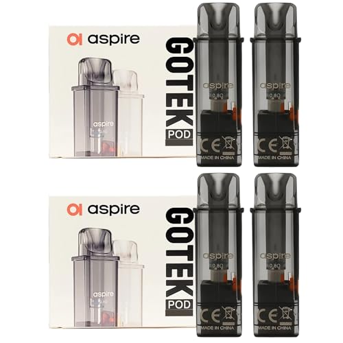 Gotek Pods (0.8 XL) - Pack of 4 Gotek X Pods - Compatible With Aspire Gotek X Pod Vape Kit Gotek S Gotek Pro Gotek Nano Replacement Cartridge No Nicotine