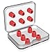 RIYO Replacement Eartips Earbuds Tips Memory Foam Earbuds for 5mm-7mm Earphone Nozzles Red Small-12pc