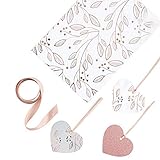 3 x Geschenkanhänger, 2 x Geschenkpapier und 2 x Bänder