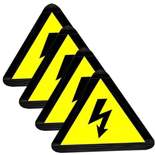 Stickers triangulaires 50x50 mm pour signaler le danger électrique et éviter les accidents