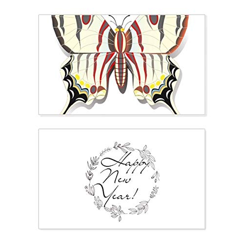 Tarjeta de año nuevo con mariposa para felicitar con estilo