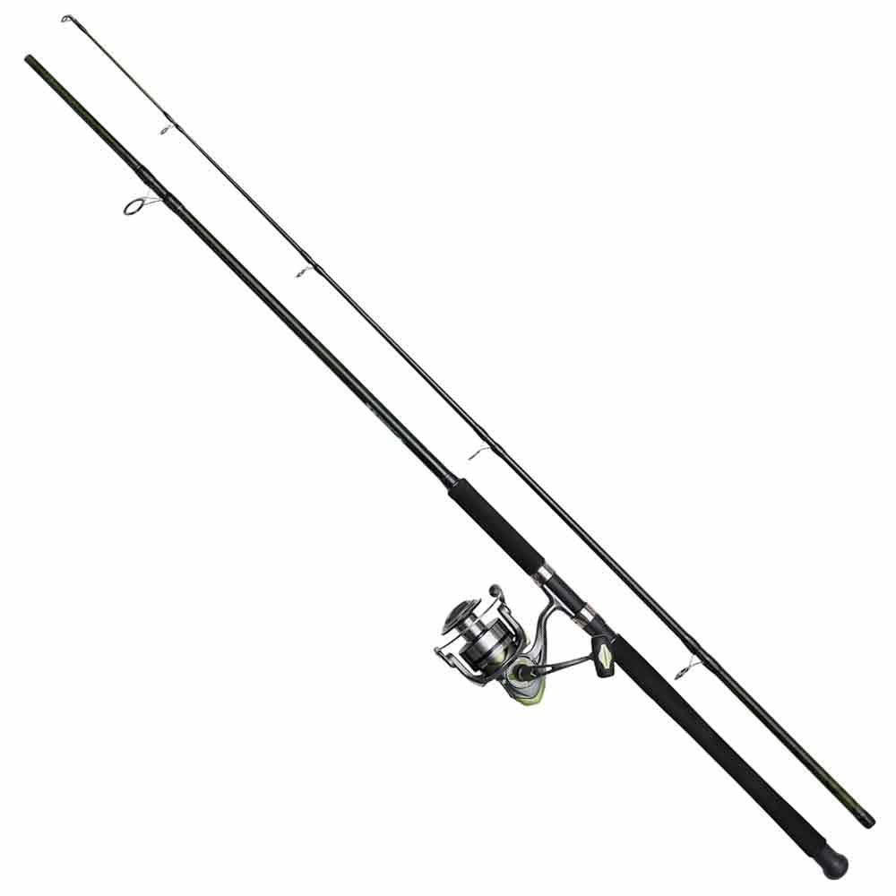 DAM Full Cat XP Combo, 2.9m Heavy Catfish Spinning Rod & Reel Combo, 9ft6in Rod, 3+1 Ball Bearing Reel, Black