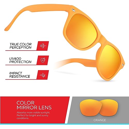 Retro Rewind KD6928-RV Kids Sunglasses For Boys Girls Age 3-12 thumb #2