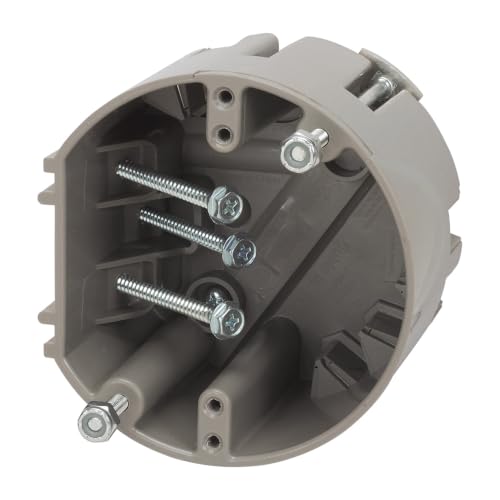 Image of Southwire Electrical Box for Ceiling Fan, Light Fixture, 50lb Ceiling Fan and 75lb Light Fixture Support, Depth Adjustable, Gray, MSBFAN