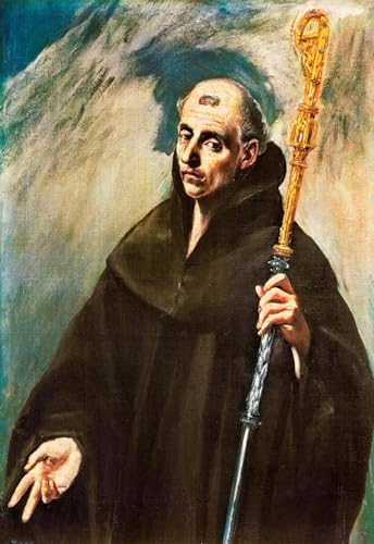 Portrait de Saint Benoît de Nursie El Greco Poster Impressions d'Art Décoration Chambre 60x90