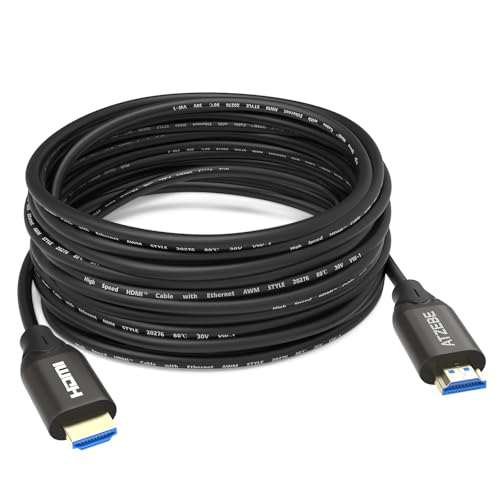 ATZEBE HDMI Cable 30 FT 4K@60Hz,18Gbps Ultra High Speed HDMI 2.0 Cable, HDR, Dolby Vision, HDCP2.2, ARC, 3D, Slim and Flexible,for PS5,Xbox, TV, Laptop, Monitor