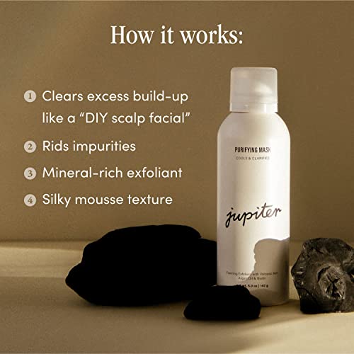 Jupiter Elevated Dandruff Shampoo, Dry Scalp Conditioner & Scalp Exfoliating Hair Mask Trio - For Dry, Oily, Itchy, Flaky Scalp - Scalp Scrub - Color Safe & Sulfate Free - Vegan #TOP3