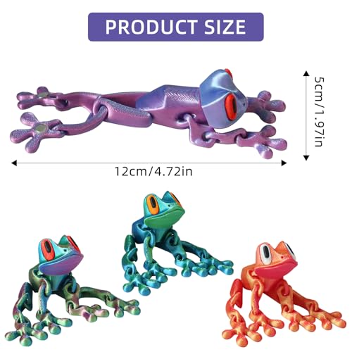 Set de 4 imanes magnéticos 3D de rana articulada miniatura 2