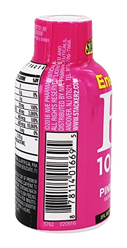 Stacker 2 Pink Lemonade B12 Energy Shot, 2oz (12 Pack)