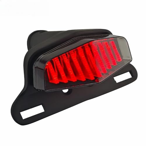 Feu arrière de moto custom bobber chopper support plaque immatriculation noir - 2
