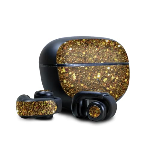 Image of Skin Compatible with Bose Ultra Open Earbuds - Gold Dazzle - Premium 3M Vinyl Protective Wrap Decal Cover - Easy to Apply | Crafted in The USA by MightySkins