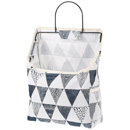 Homoyoyo Bolsa Colgante de Almacenamiento de Tela Azul Gancho Adhesivo Organizador Multifuncional para Dormitorio y Oficina Bolsa Plegable para Colgar Pared Ahorro de Espacio y Fácil